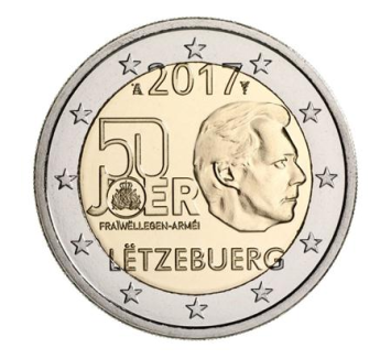 Luxemburg 2 euro 2017 Vrijwillig Leger UNC